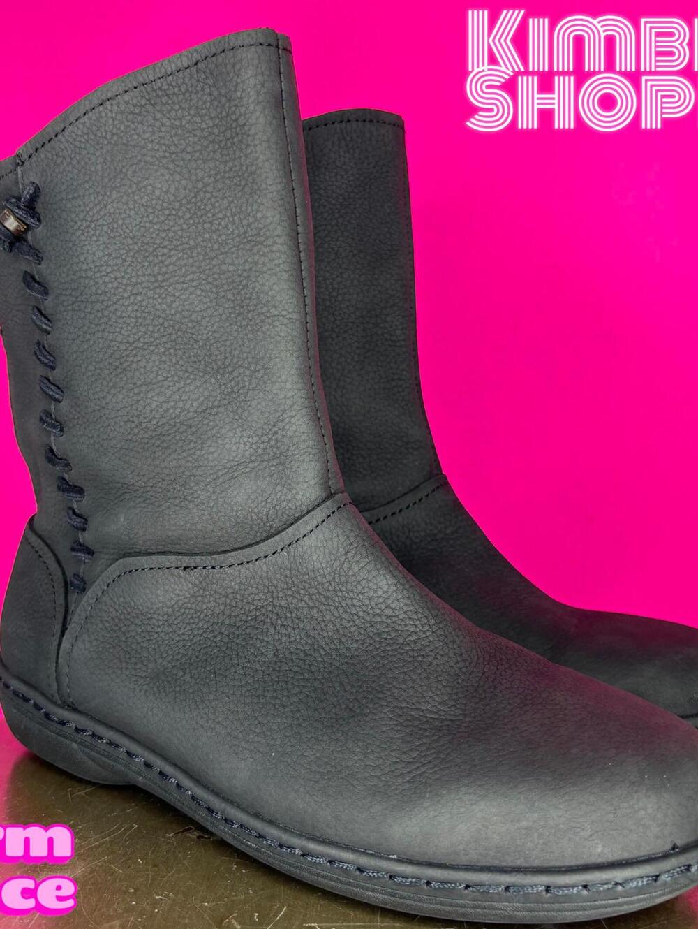 Olukai O Waho Black Nubuck Leather Pull-On Boot US 7 EU 37 UK 5